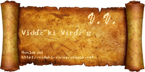Vidéki Virág névjegykártya