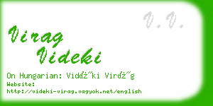 virag videki business card